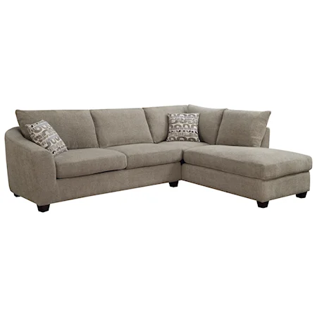 2 Piece Sectional with Loose Pillow Back