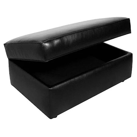 Casual Styled Family Room Storage Ottoman