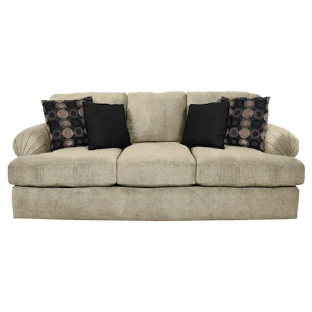 Sofa with Large Pleated Arms