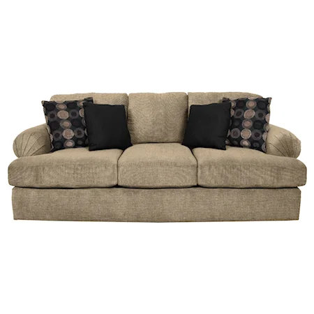 Sofa with Large Pleated Arms