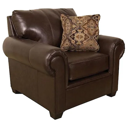 Comfortable All Leather Living Room Chair