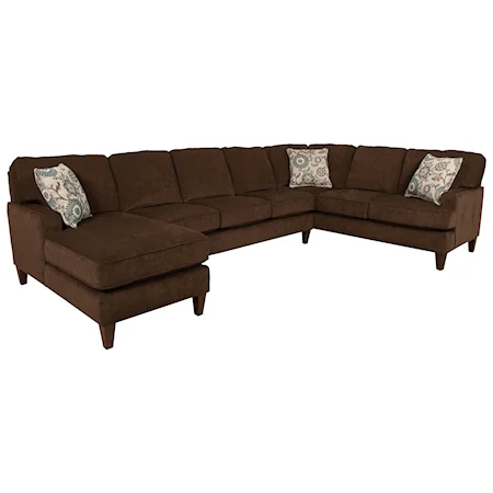 Seven Seat Corner Sectional with Contemporary Style