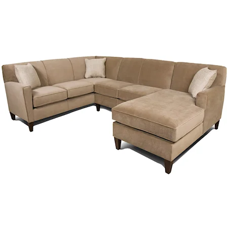 Contemporary 3-Piece Sectional Sofa with RAF Chaise