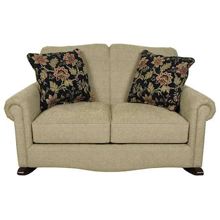 Traditional Upholstered Rocking Loveseat