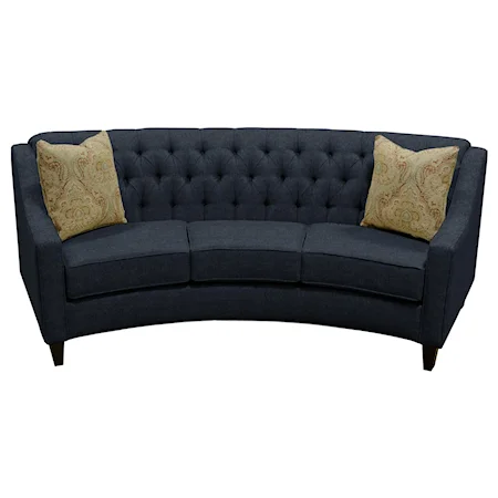 Round Sofa with Tufted Back