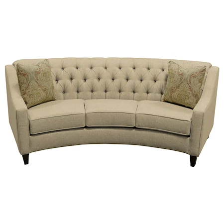 Round Sofa with Tufted Back