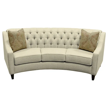 Round Sofa with Tufted Back