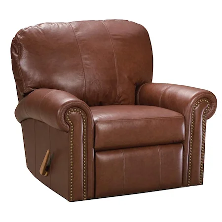 Swivel Gliding Leather Recliner