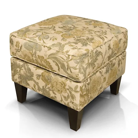 Tapered Leg Ottoman with Welted Box Cushion Top