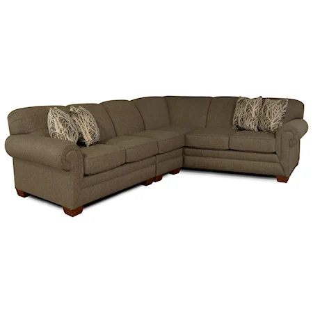 Traditional 3-Piece Sectional Sofa
