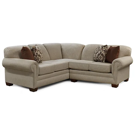 Transitional 2-Piece Sofa Sectional