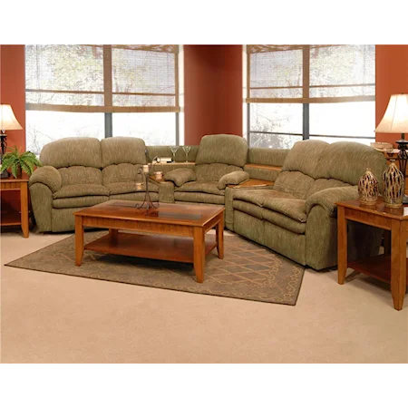 Console and Love Seat Reclining Sectional