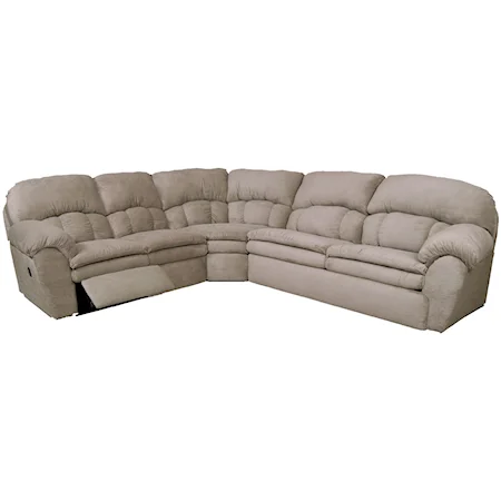 3 Piece Reclining Sectional Sofa with Right Arm Sleeper