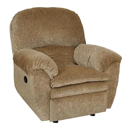 Casual Swivel Gliding Recliner with Pillow Arms