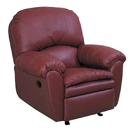 Casual Swivel Gliding Recliner with Pillow Arms