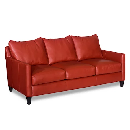 Leather Stationary Sofa