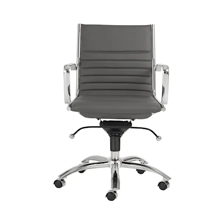 Contemporary Low Back Office Chair with Tilt and Swivel Gas Lift Base