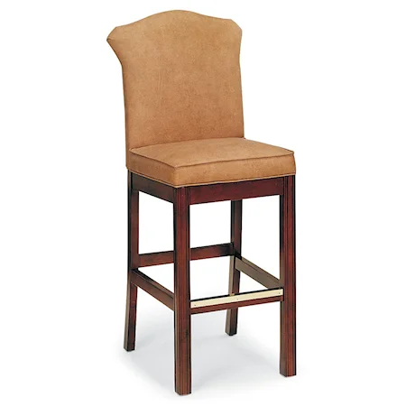 Armless Bar Stool with Chippendale Legs