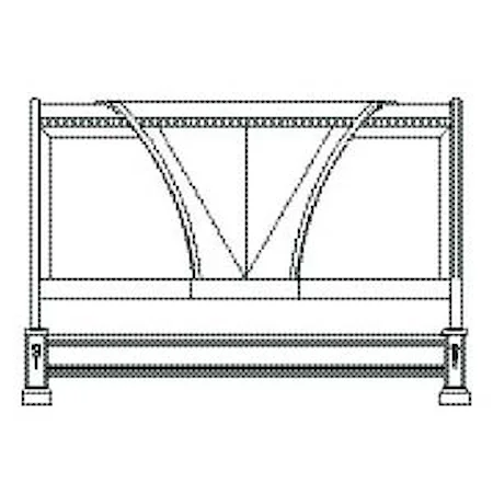 Sleigh Headboard and Platform Footboard