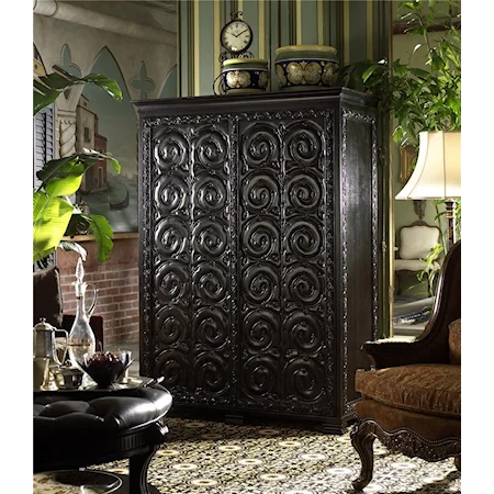 Reso Bello Wood Carved Armoire