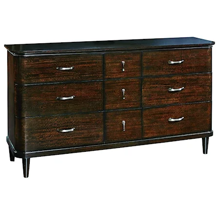 9 Drawer Dresser with Tapered Legs
