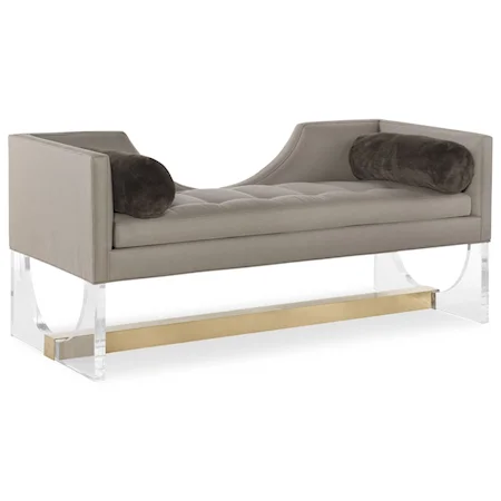 Vivid Upholstered Bench with Metal Base