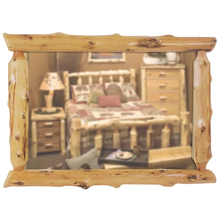 Cedar Half-Log Mirror