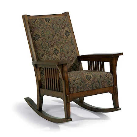 Upholstered Wood Rocker