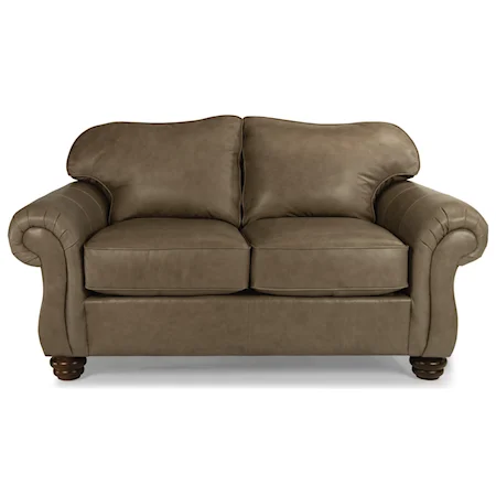 Traditional Loveseat with Bun Feet