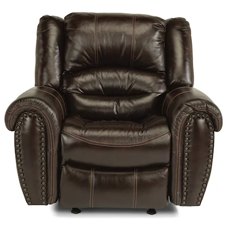 Casual Power Recliner with Power Headrests