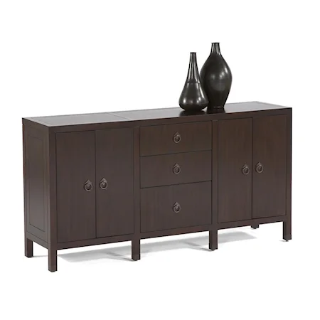 Two Cabinet, Three Drawer Buffet