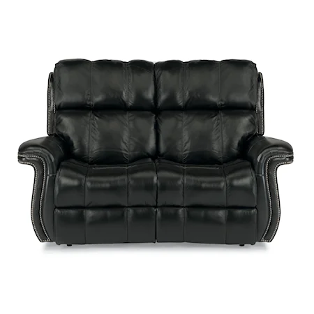 Power Lay-Flat Reclining Loveseat with USB Charging Ports