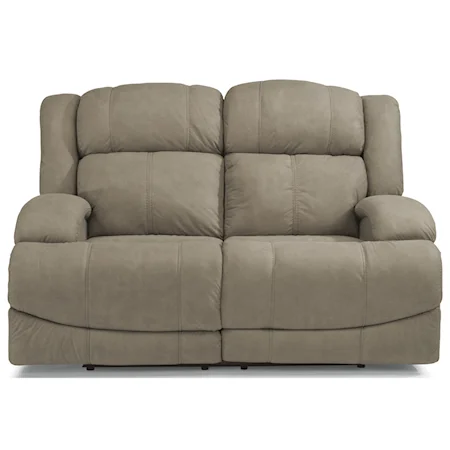 Casual Power Reclining Loveseat with Power Headrests and USB Ports