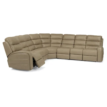 Five Piece Power Reclining Sectional Sofa