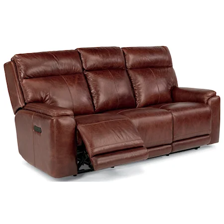 Power Reclining Sofa with Adjustable Headrests and USB Ports