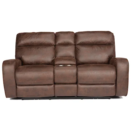 Power Reclining Loveseat with Cupholders and Adjustable Headrests