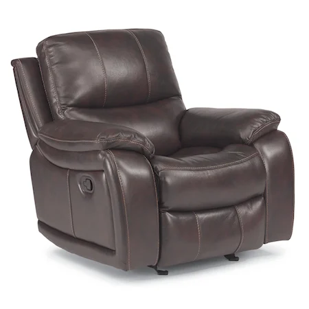 Glider Recliner with Pillow Arms