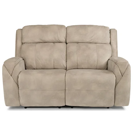 Power Reclining Love Seat with Power Headrests and USB Ports