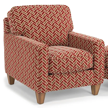 Upholstered Chair with Reversible Seat Cushions and Welt Cord Accent
