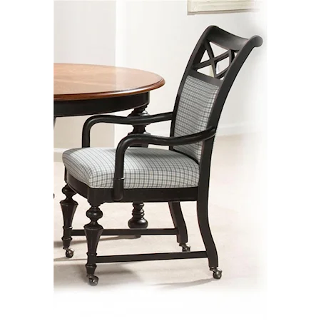 Cottage Style Game Chair with Casters