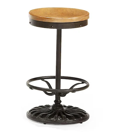 Counter Stool with Cast Iron Base