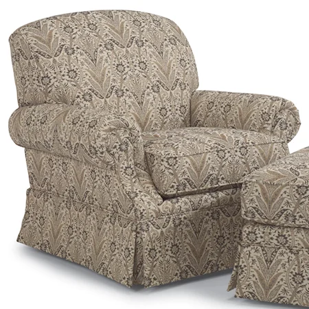 Skirted Rolled Arm Chair