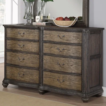 Traditional 8-Drawer Dresser with Charing Station