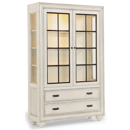 Cottage Display Case with Built-In Lighting
