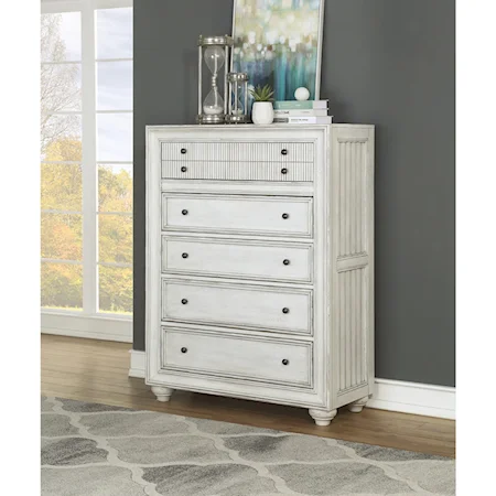 Cottage Drawer Chest with Felt-Lined Drawer