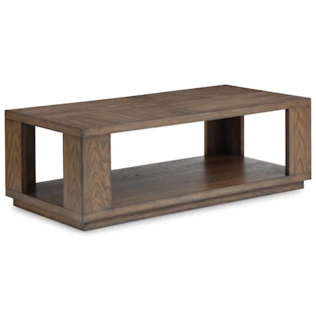 Casual Rectangular Cocktail Table with Casters