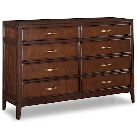 Transitional 8-Drawer Dresser with Built-In Power