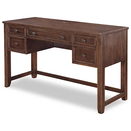 Contemporary Executive Desk with Built-In Power