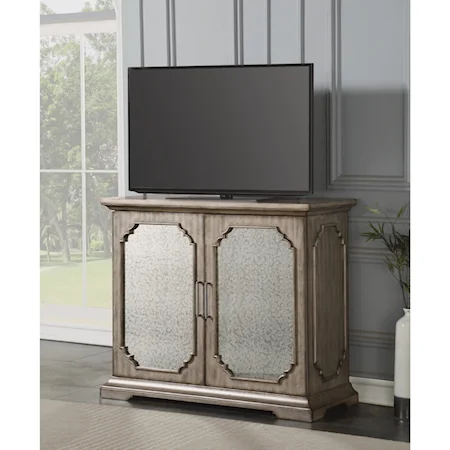 Transitional Media Chest with Drop-Front Drawer