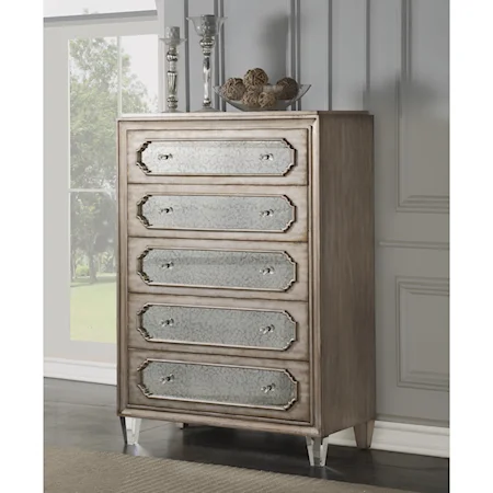 Transitional 5-Drawer Chest with Cedar and Felt Lined Drawers
